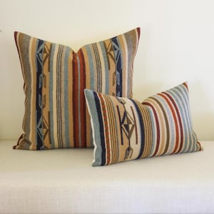 Chimayo Wool Pillow Cover in Harvest Tan Stripe (Made to Order)