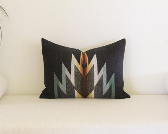14x20 Wyeth Trail Oxford Wool Pillow Cover, Southwestern Pillow Cover (Ready to Ship)