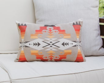 Tucson Hawk Outdoor Pillow Cover, Southwestern All Weather Pillow Cover (Made to Order)