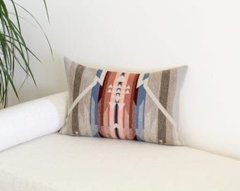12x18 White Sands Wool Pillow Cover, Southwestern Pillow Cover (Ready to Ship)