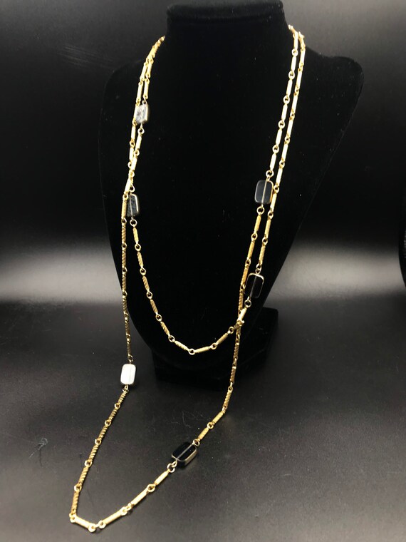 Vintage Corocraft Coro Long Blue Grey Cut Glass Necklace 50 Etsy