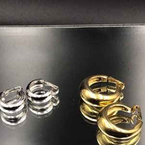 Vintage Trifari Crown & Sarah Coventry Hoop Clipon Earrings Signed