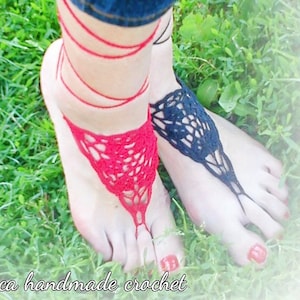 Crochet barefoot sandals PDF pattern
