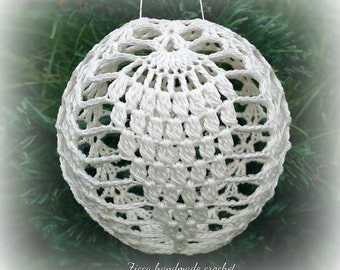 Crochet Christmas ball ornament pattern+ symbol diagram