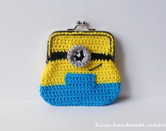Patrón PDF de monedero de Minion a crochet