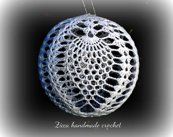 Crochet christmas pineapple ball ornament pdf pattern+ symbol diagram