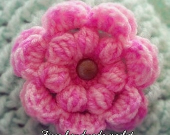 Crochet flower pdf pattern