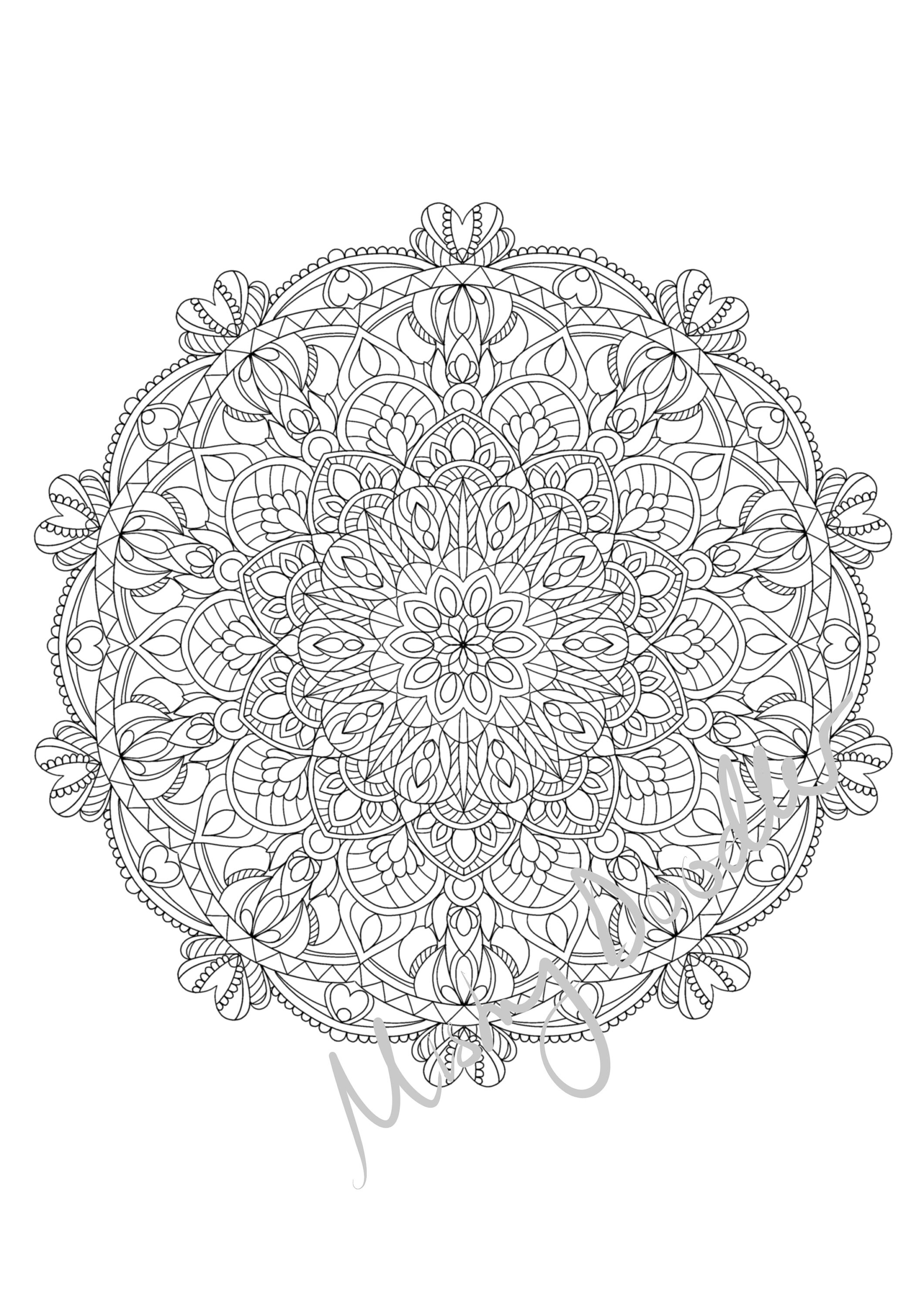 Adult Coloring Pages Mandala's X 4 Printable PDF Colouring Pages for ...