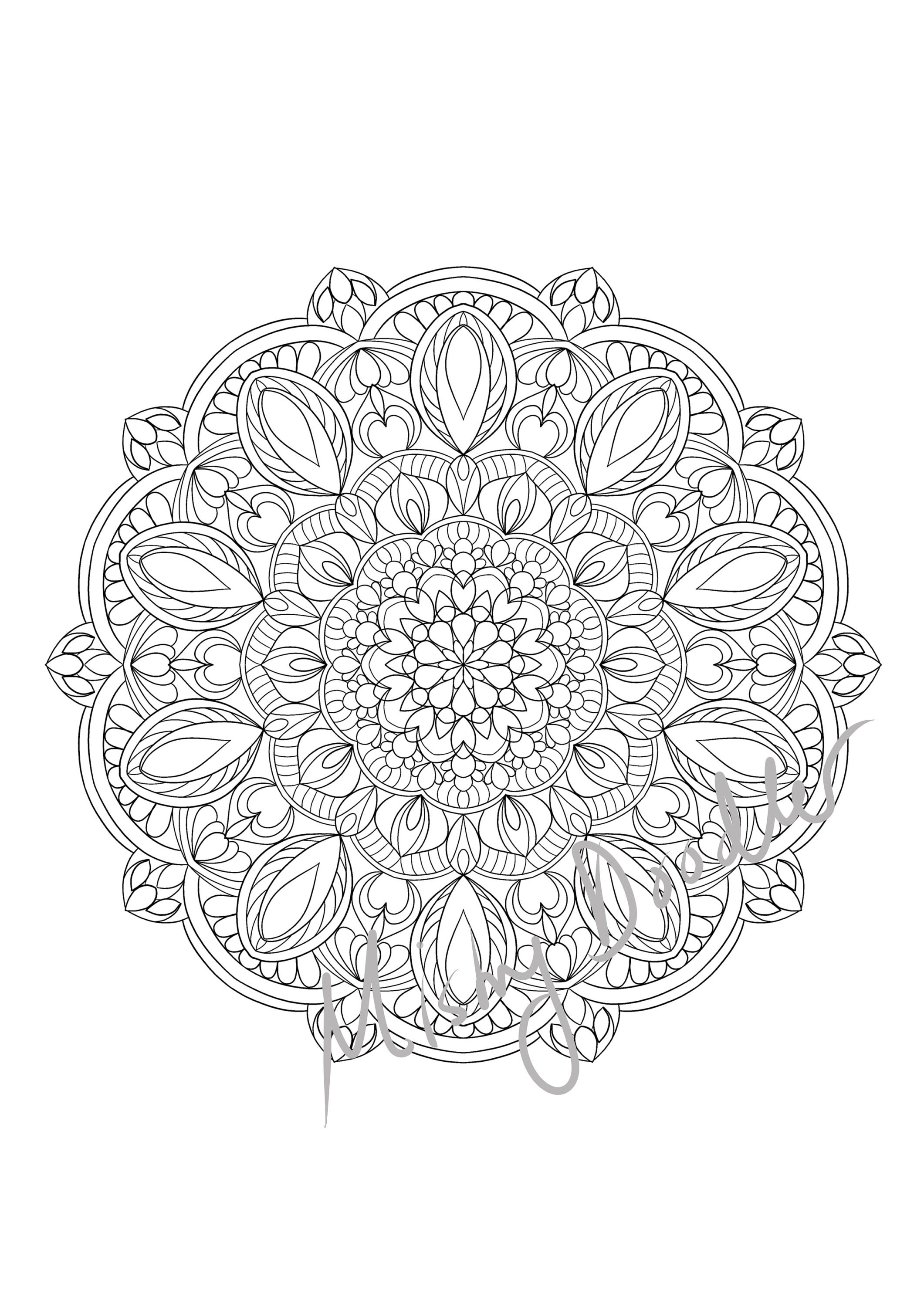 Adult Coloring Pages Mandala's X 4 Printable PDF Colouring Pages for ...