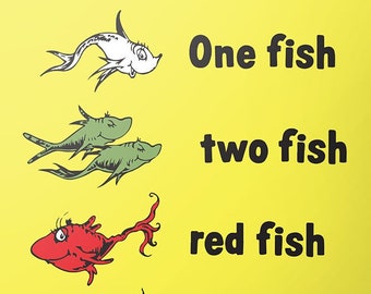 Download One Fish Two Fish Red Fish Blue Fish Svg Etsy