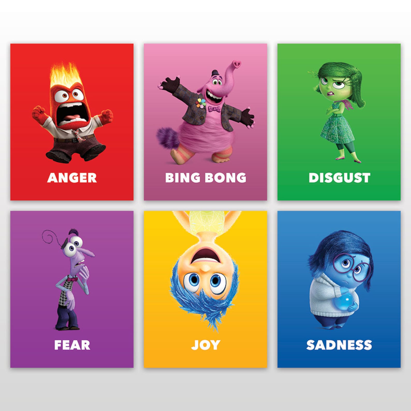 Inside Out Characters 11 X 14 Posters all 6 Etsy