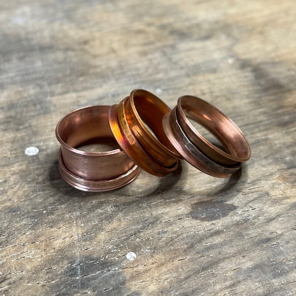 Copper spinner ring. Large UK V thumb ring. Spinner necklace. Silver ball chain. Anxiety, fidget, spinner. LARGE