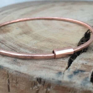 Copper spinner bangle. Pure copper skinny spinner bangle. Fidget spinner. Anxiety aid. Recycled copper. Great for arthritis. image 6