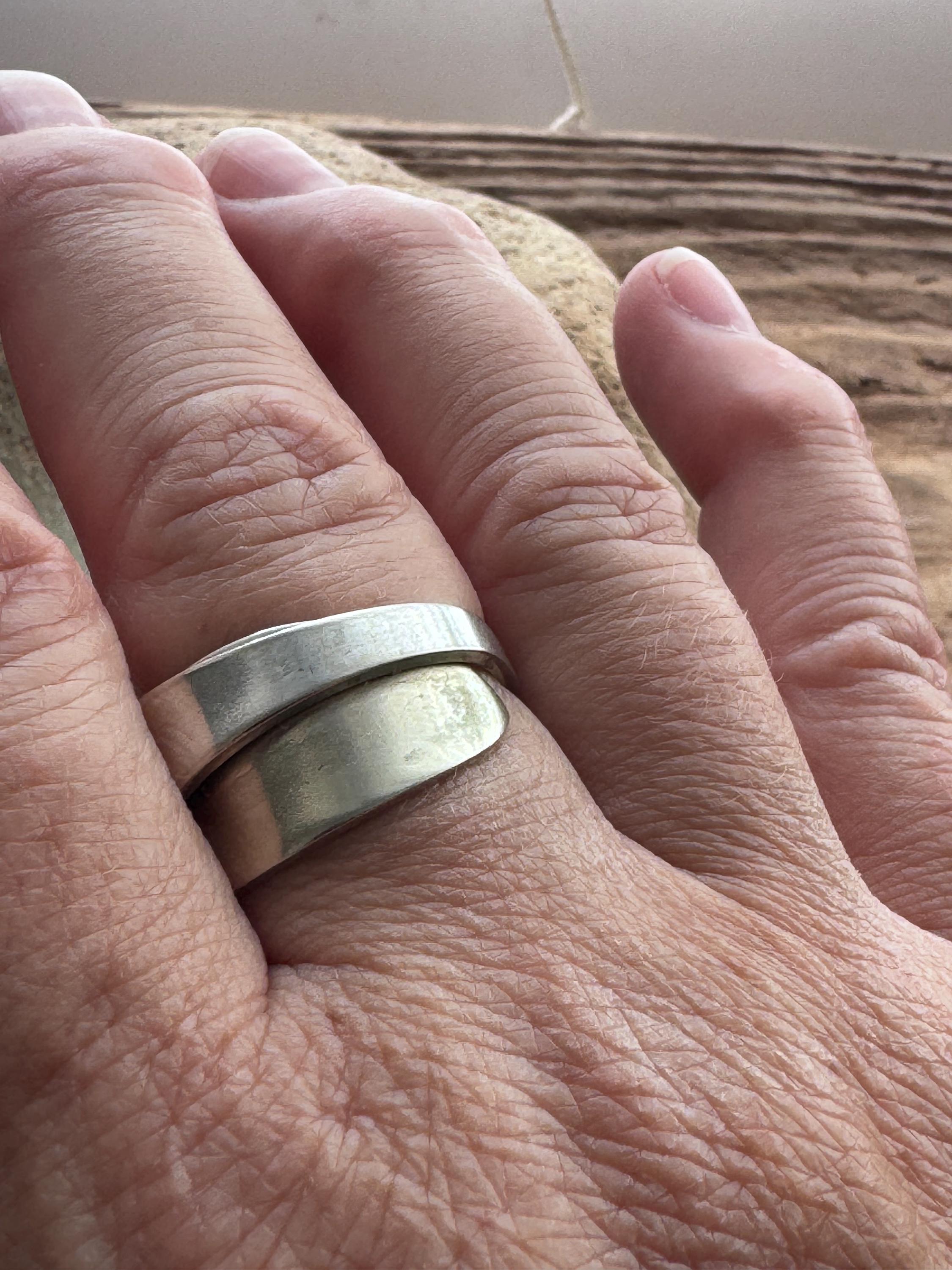 アクセサリー R-051 Cutlery Butter Knife Ring R-051 Cutlery Butter Knife Ring (白仕上げ) | WAKAN SILVER