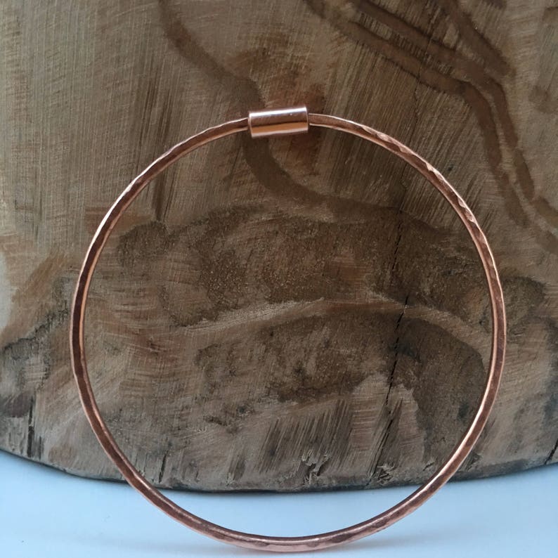 Copper spinner bangle. Pure copper skinny spinner bangle. Fidget spinner. Anxiety aid. Recycled copper. Great for arthritis. image 7