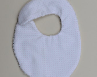 Handmade baby bib in cotton, absorbent sponge, gift idea for babies 0-6 months