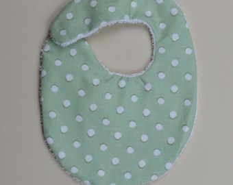 Handmade baby bib in cotton, absorbent sponge, gift idea for babies 0-6 months