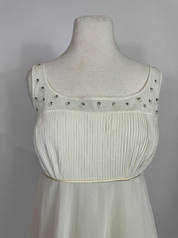 1950s - 1960s Eve Stillman White Nylon Sequin Bab… - image 3