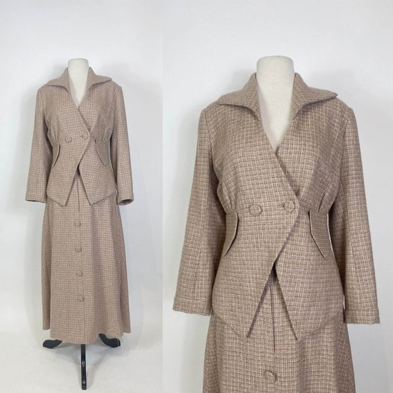 1920s Art Deco Style Cashmere Tweed Tailored Skir… - image 1