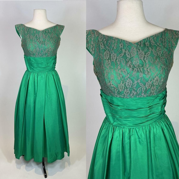 1950's Lori Deb Lace Top Swing Dress - image 1