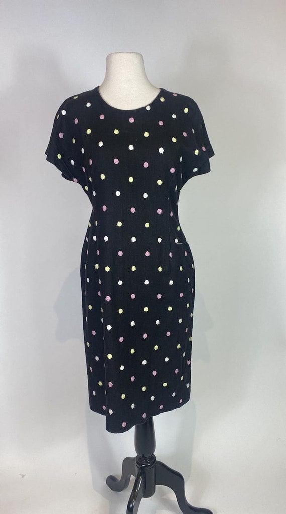 1960s Black Polka Dot Dress - image 2