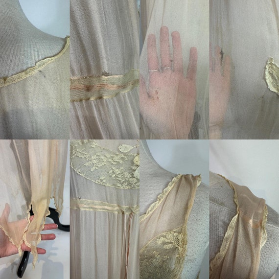 Late 1800s - Early 1900s Victorian Sheer Silk Lac… - image 9