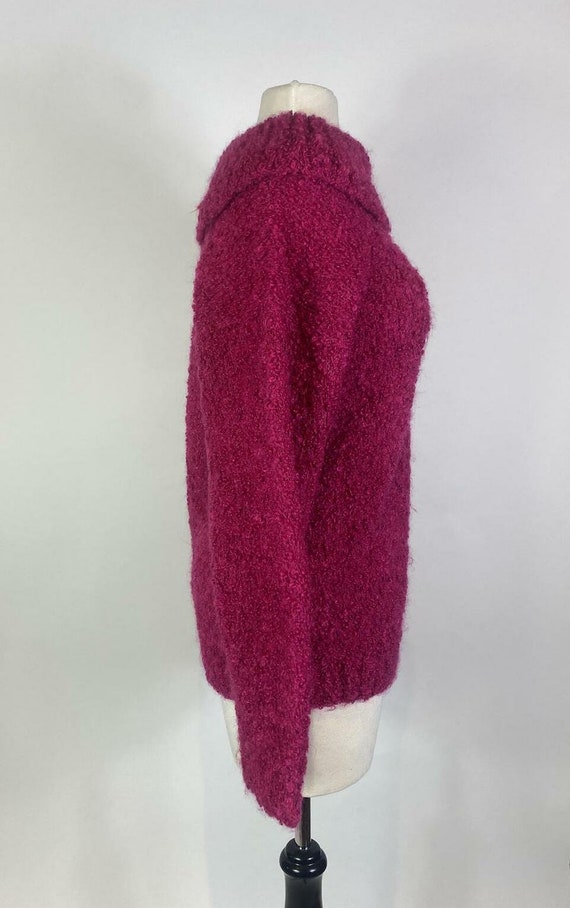 1980s - 1990s PIERRE CARDIN Mohair Fuchsia Sweater - image 2