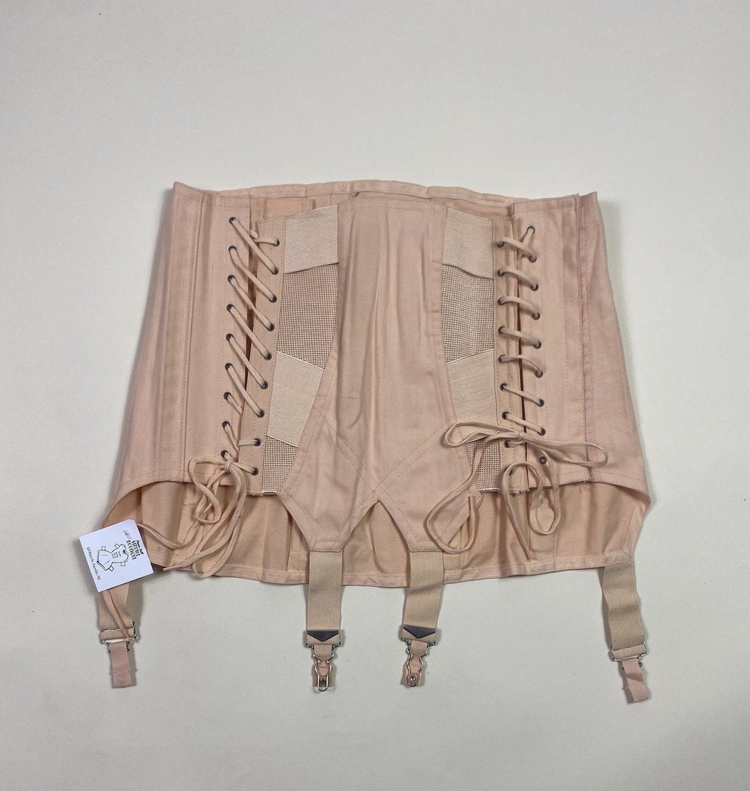 1940s 1950s Pink Girdle Skirt Shapewear With Boning and Lace Etsy