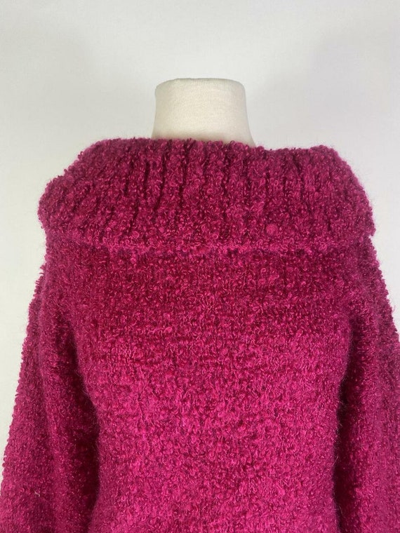 1980s - 1990s PIERRE CARDIN Mohair Fuchsia Sweater - image 4