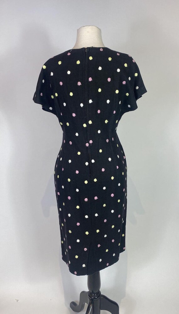 1960s Black Polka Dot Dress - image 4