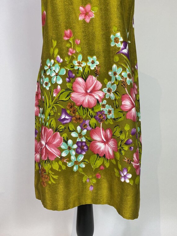 1960s Kuulei Sportswear Cotton Floral Shift Dress - image 5