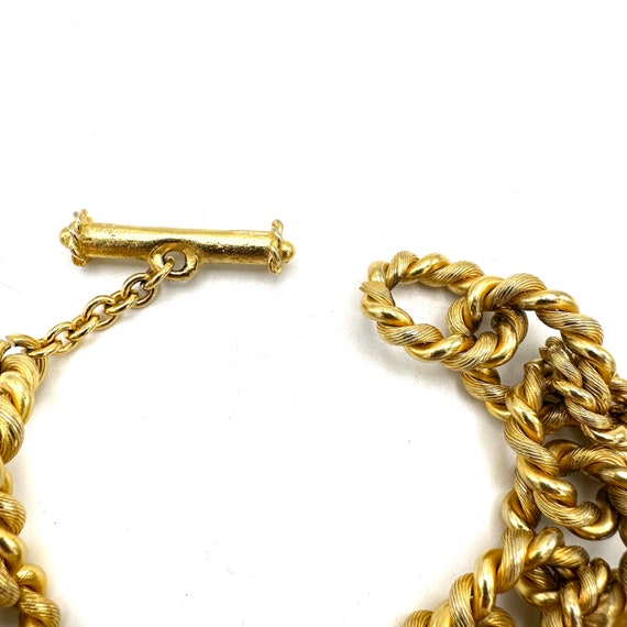 1990s YOSCA Golden Jumbo Charm Bracelet - image 5