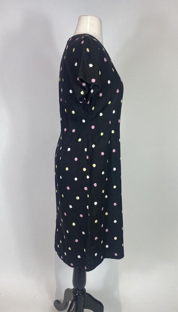 1960s Black Polka Dot Dress - image 3