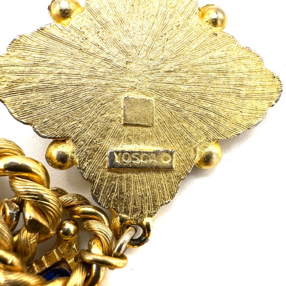 1990s YOSCA Golden Jumbo Charm Bracelet - image 8