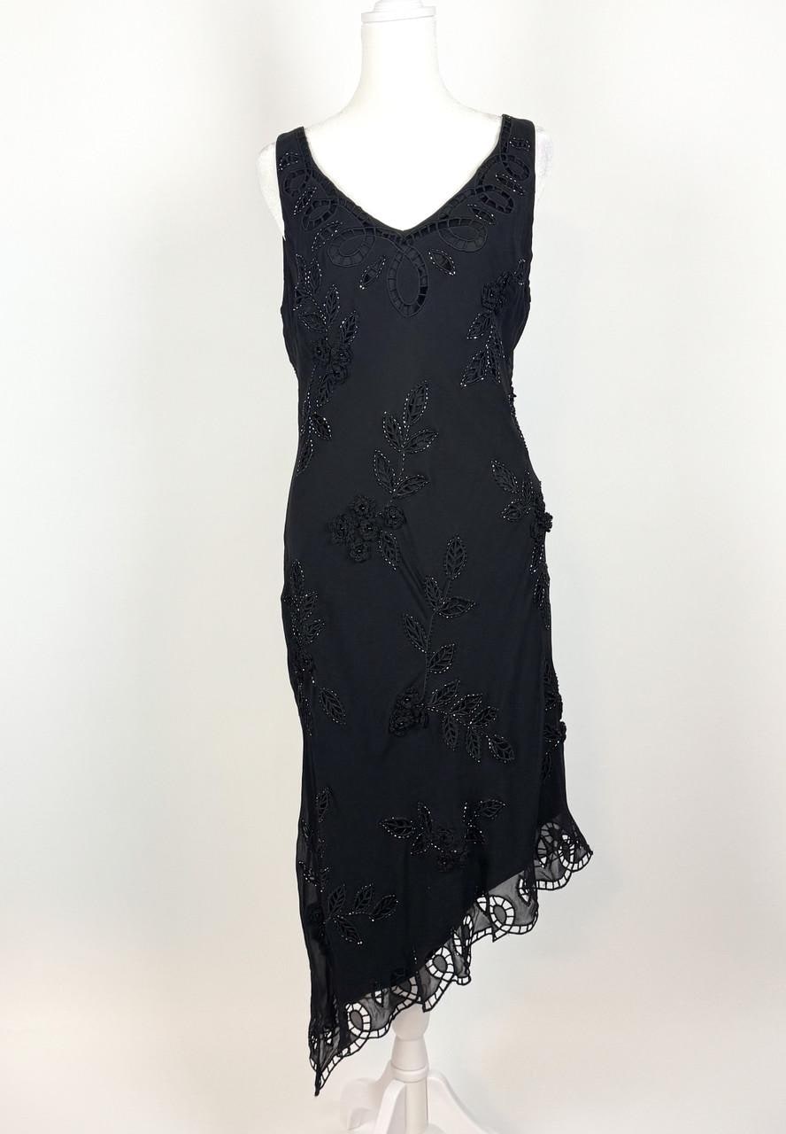 Robe Cocktail Sue Wong Taille 12 - Dentelle Perlée Brodée - Multicolore - Neuf Sans étiquettes