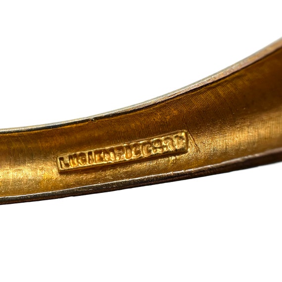 1980s LUCIAN PICCARD Golden Bangle Bracelet - image 4