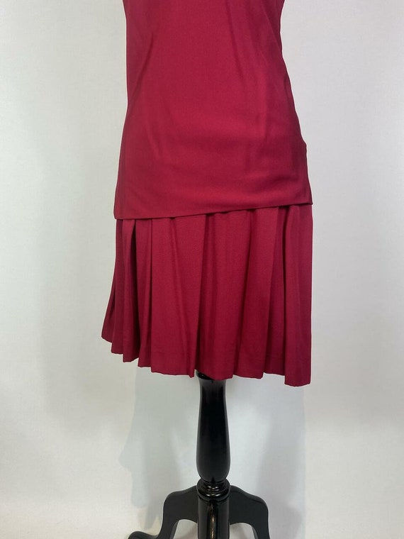 1950s - 1960s Cranberry Button Back Dress - image 8