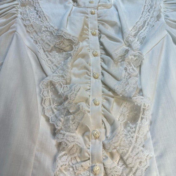 1970s - 1980s Jessica's GUNNE SAX White Ruffle Ed… - image 6