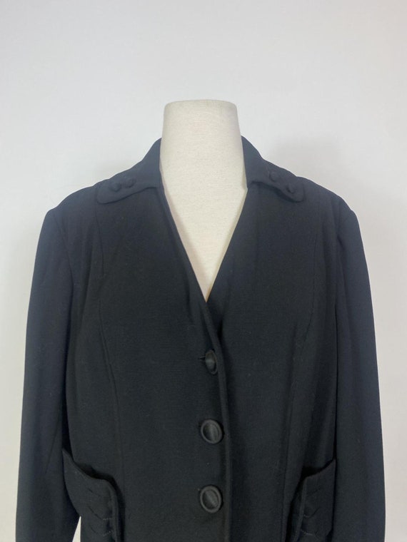 1890s Late Victorian Black Wool Jacket - image 6