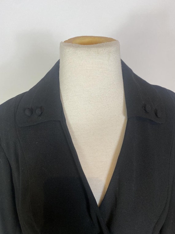 1890s Late Victorian Black Wool Jacket - image 5