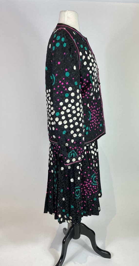 1980s - 1990s Saks Fifth Avenue Quilted Polka Dot… - image 5