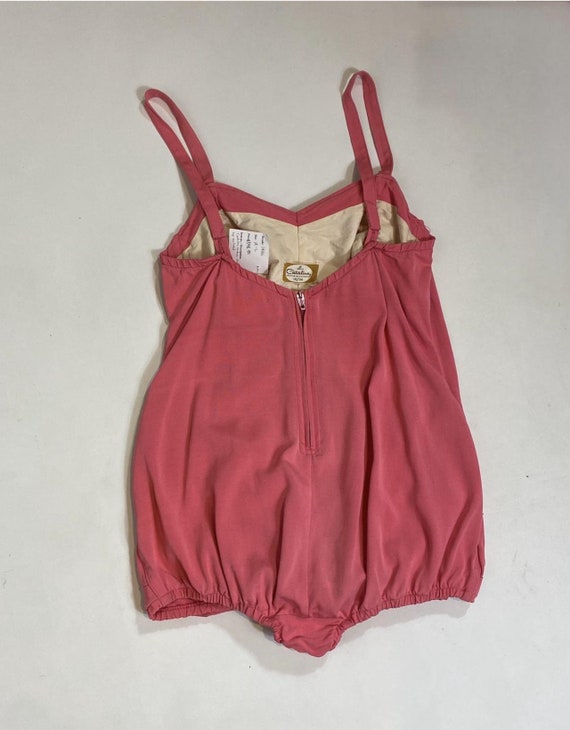 1950s Catalina Pink Ruched Hip Swimsuit - image 4