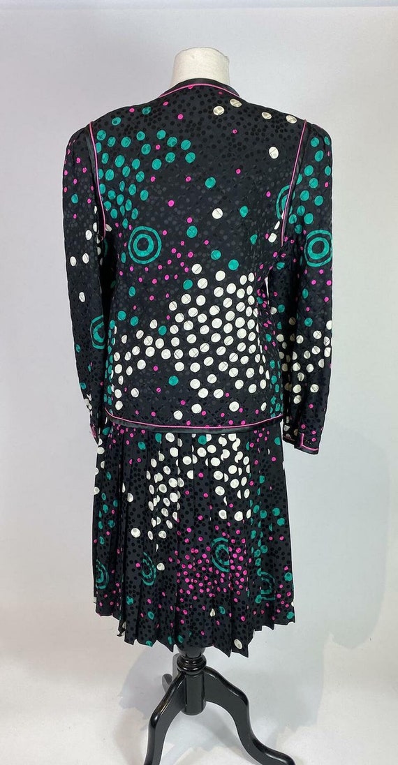1980s - 1990s Saks Fifth Avenue Quilted Polka Dot… - image 6