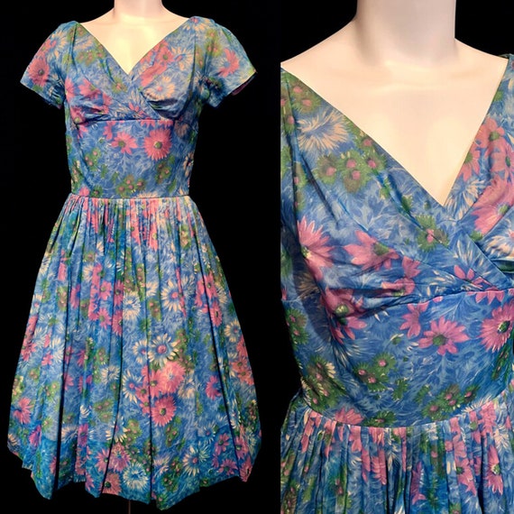 1950's - 60's Gigi Young Watercolor Flower Print C