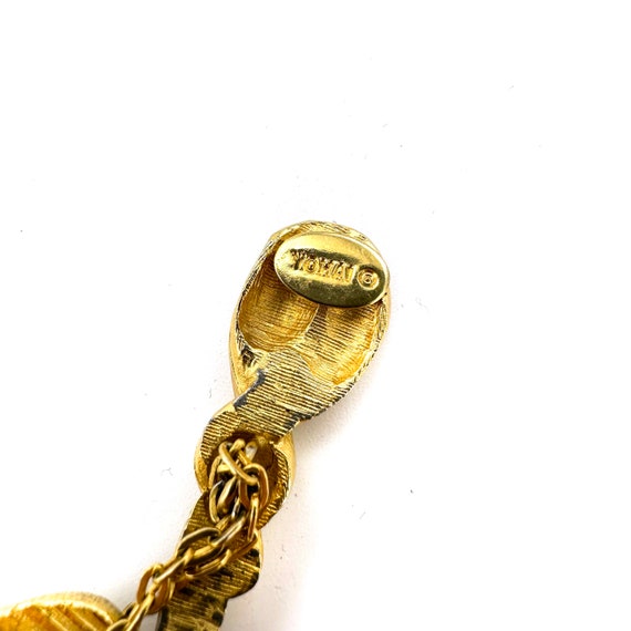 1990s YOHAI Signed Golden Swirl Bracelet - image 7