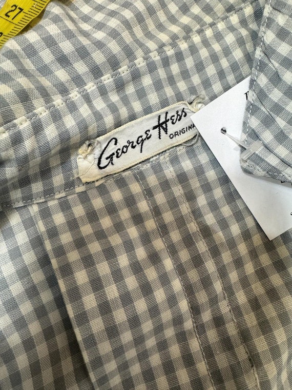 1950s - 1960s George Hess Blue and White Gingham … - image 9