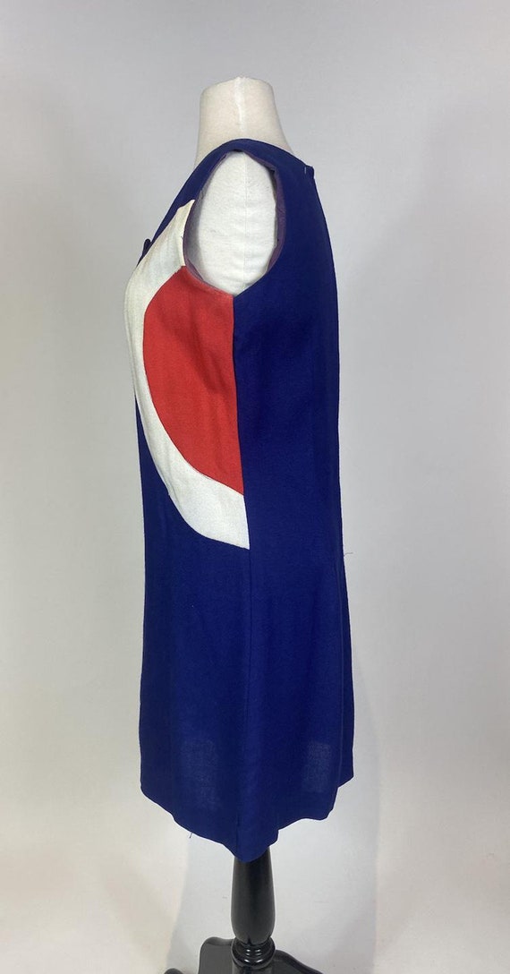 1960s Colorblock Canvas Shift Dress - image 4