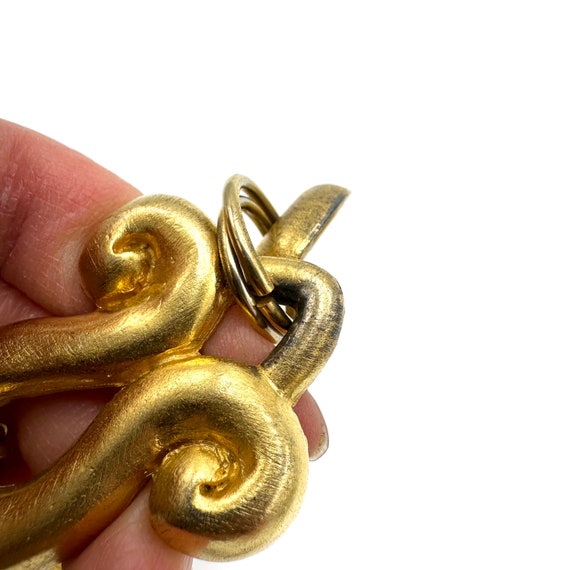 1990s YOHAI Signed Golden Swirl Bracelet - image 6