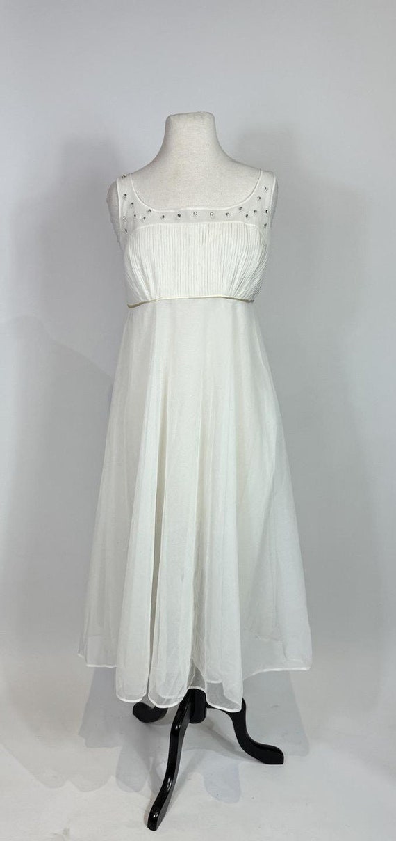1950s - 1960s Eve Stillman White Nylon Sequin Bab… - image 2