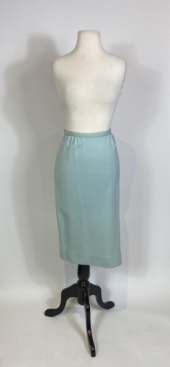 1960s Kimberly Robins Egg Blue Wool Three Piece S… - image 7